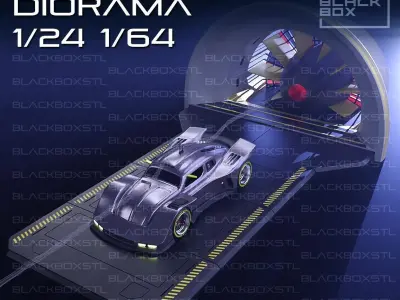 Wind Tunnel Diorama 1-24 and 1-64th scale 3D print model 3D print model