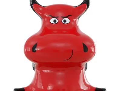 Garden figurine cow 3D model