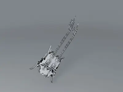 The double Phoenix guitar Free 3D model