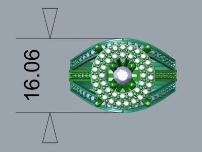 Two piece solitaire ring 3D print model