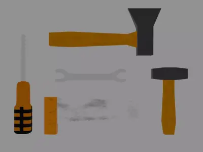 small set of tools Free 3D model