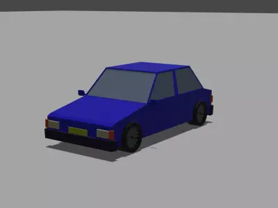 Lowpoly Simple Car Free low-poly 3D model