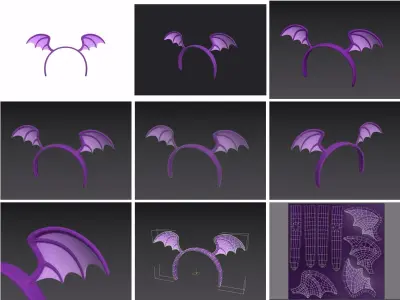 Headband Pack 1 3D model