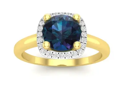 AV 349 Diamond Ladies Halo Style Bridal Engagement Ring 3D print model