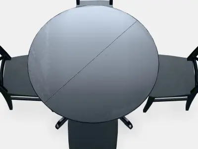 INGATORP - INGOLF table and 4 chairs 1 Low-poly 3D model