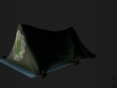 Basic Camping tente Free low-poly 3D model