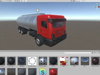 Red Truck - Tank - Fuel - Gasoline - Caminhao Tanque 3D model