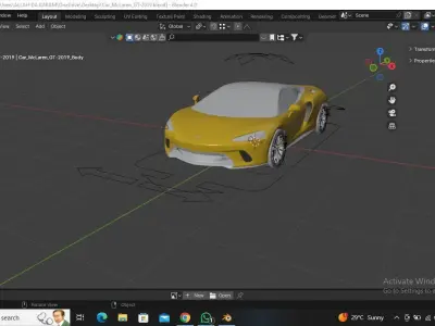 Car 3D Models for Blender - new sport car collection 2024 Low-poly 3D model