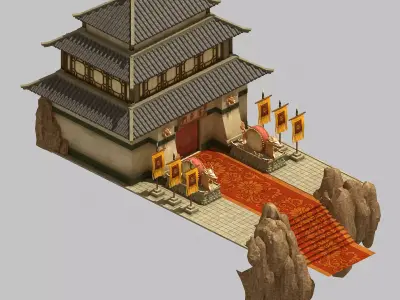 Game Mountain Architecture - Basilica 03 3D model