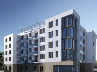 apartment building Low-poly 3D model