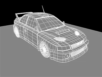 car subaru car car for 3d gaming 3D model