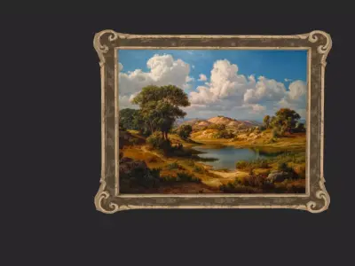 Landscape Painting Frame 3D Model  Low-poly 3D model