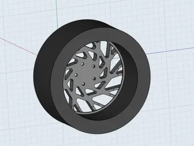Z forged wheel for miniatures cars models 3D print model