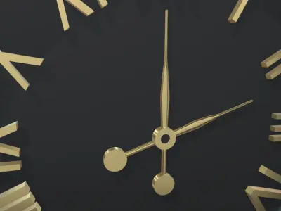 Modern Luxury Clock 01 Low-poly 3D model
