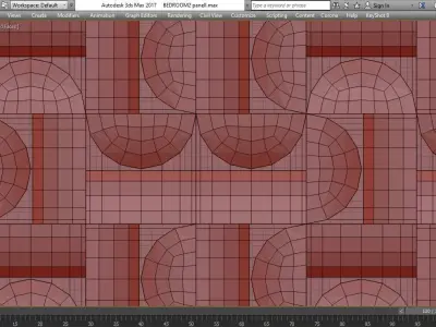 Japanese Ceramic Component Tiles wall panel 3d model Low-poly 3D model