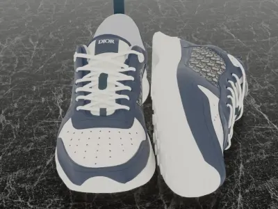 CHRISTIAN DIOR B25 3D SHOES - BLUE 3D model