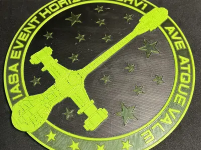 Green IASA Event Horizon Plaque 3D print model