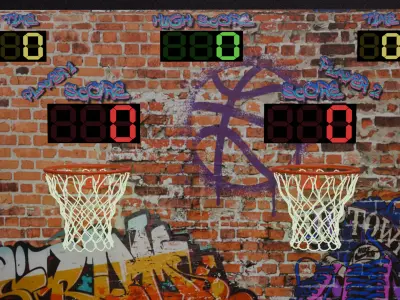 Urban Arcade Basketball Game 3D model
