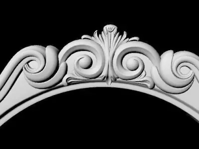 carved frame for mirror 3D model buy