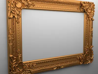   frame in classic style  for cnc manufacturing Low-poly 3D model