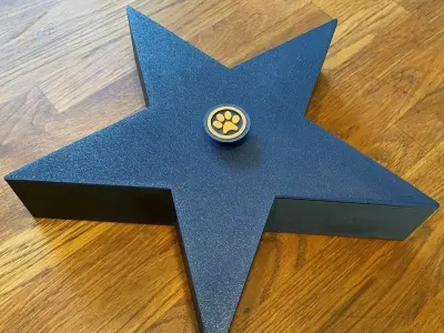Star Box with Lid and Knob Including Coin Set STL 3D Print  3D print model