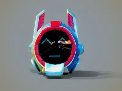 Interface futuristic robot Free low-poly 3D model