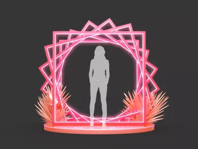 Empty Frame Back - Photocall 4 3D model