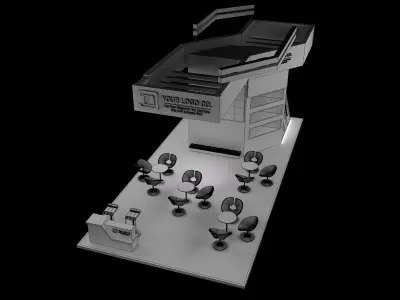Booth Exhibition Stand a628 3D model