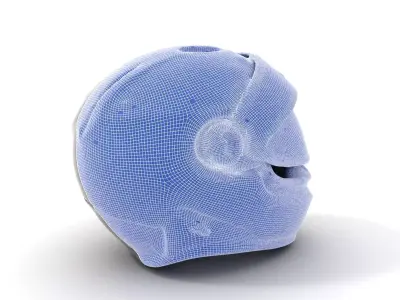 Glossy Brown Helmet model pack Low-poly 3D model