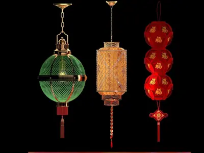 Chinese  red lantern  3D model
