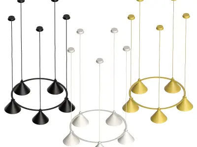 Zero Lumo Circle Pendant Light - neutral colors 3D model