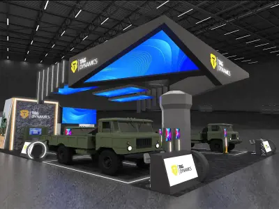 13x26 All Side Exhibition Stand 3D model