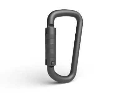 Carabiner Hook 02 Low-poly 3D model