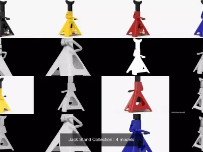 Jack Stand Collection 3D Model Pack
