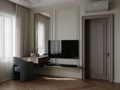 Luxury Modern Bedroom Interior Scene  3ds Max  Corona 11 3D model