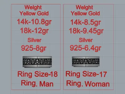 Rings celtic wedding 3D print model