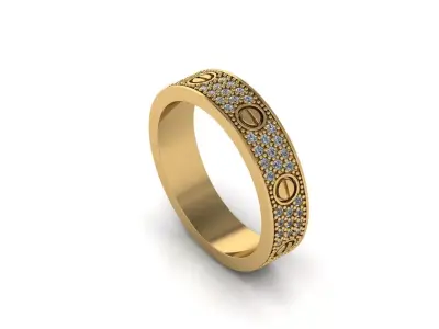 jewelry love ring 3D print model