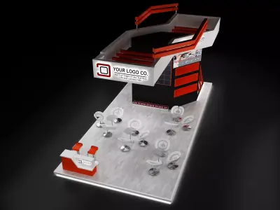 Booth Exhibition Stand a628 3D model