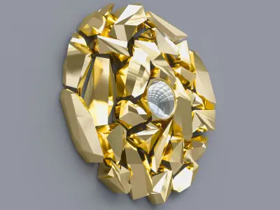 Meteor Mirror Low-poly 3D model