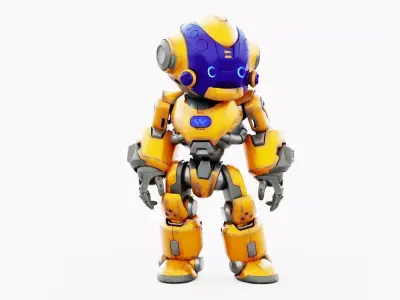 ROBO ZERO-L  Rigged for Unreal Engine - Unity - MIXAMO 3D model