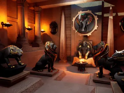 Sand shrine Low-poly 3D model