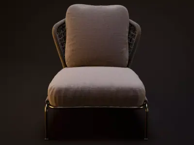 Classic Chair  Low-poly 3D model