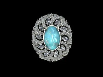 vintage ring 3D print model