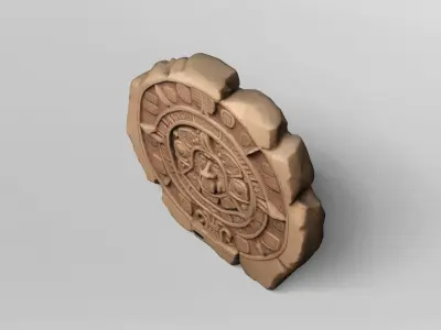 Ancient Aztec Sun Stone 3D Model 3D model