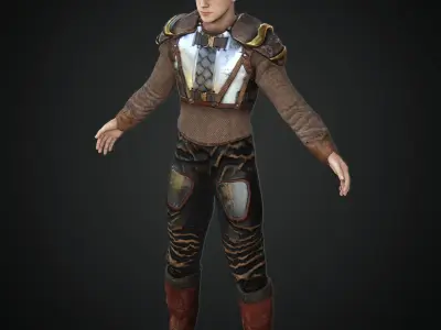  Steampunk rigged character Low-poly 3D model