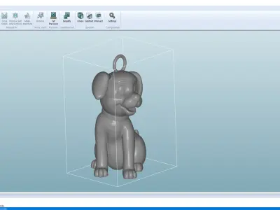 Dalmatian Dog statue-sculpture-pendant-jewelry-gold 3D print model