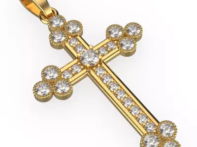 Diamond cross 3D print model