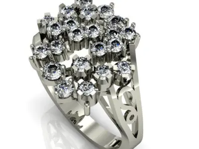 daimond ring 3D print model 2
