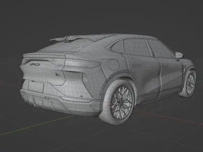 BYD Song L EV 2024  low poly 3D model