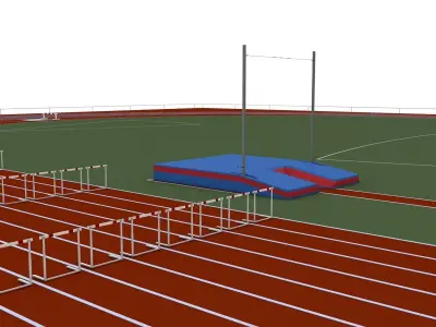 Athletics stadium 3D model